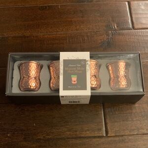 Hammered Copper Moscow Mule Shot Mugs Set